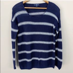 🌿GAP Navy Blue & White Striped Sweater